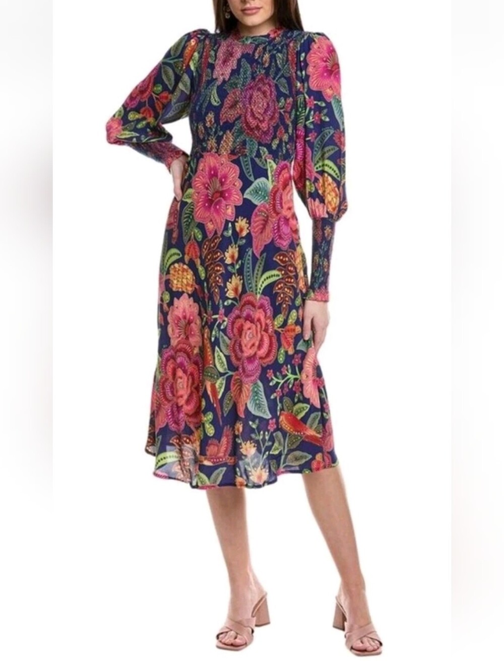 Farm Rio Macaw Bloom Floral Dress XS - Picture 4 of 13